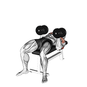 Animación de dumbbell twisting bench press