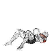 Animación de medicine ball supine chest throw