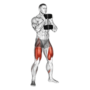 Animación de dumbbell goblet squat