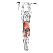 Animación de hanging oblique knee raise