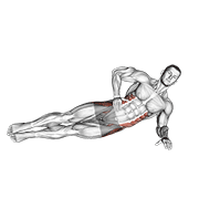 Animación de side bridge hip abduction