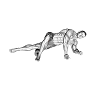 Animación de roller hip lat stretch