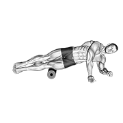 Animación de roller side lat stretch