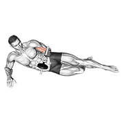 Animación de dumbbell lying supination on floor
