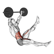 Animación de barbell sitted alternate leg raise