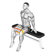 Animación de resistance band seated hip abduction