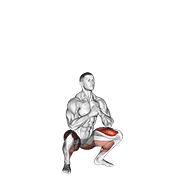 Animación de bodyweight drop jump squat