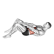Animación de knee touch crunch
