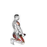 Animación de weighted kneeling step with swing
