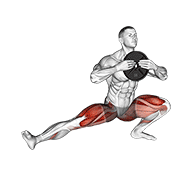 Animación de weighted cossack squats (male)