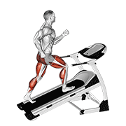 Animación de walking on incline treadmill