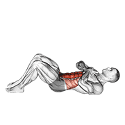 Animación de sit-up with arms on chest