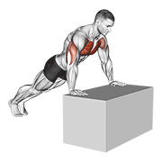 Animación de incline push-up (on box)